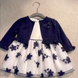 American Princess Navy and White Floral Dress